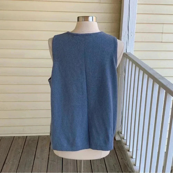 Fashion Bug Angora Rabbit Hair Blend Sweater Blue Embroidered Plus Size 18 20 - Picture 2 of 7